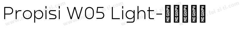 Propisi W05 Light字体转换